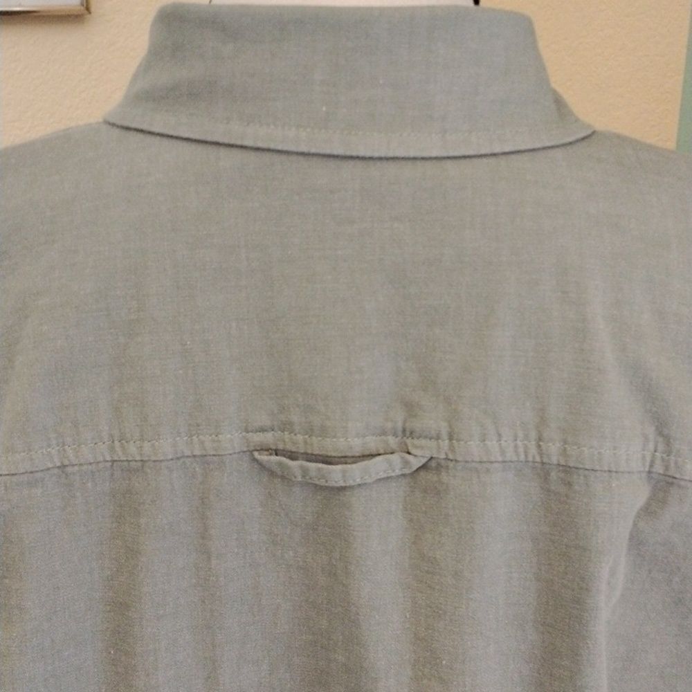 Quacker Factory Sage Embellished Button-Up Top - Picture 7 of 12